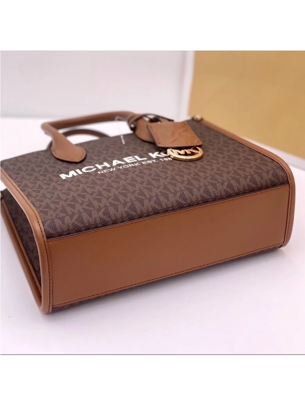 New Michael Kors Mirella Small Crossbody Tote Bag Brown
